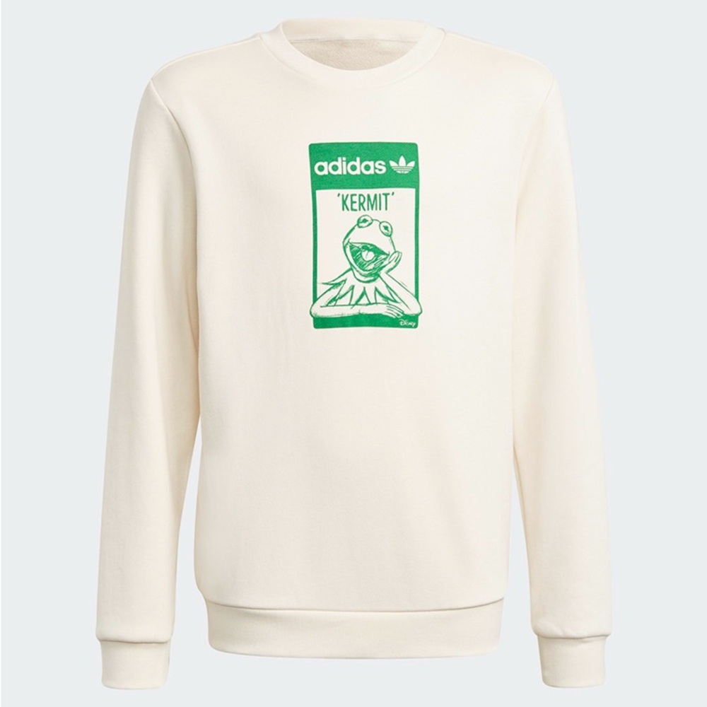 Adidas x Disney Kermit Youth Organic Cotton Crewneck Sweater